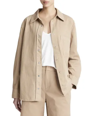 Vince Snap Front Twill Überhemd