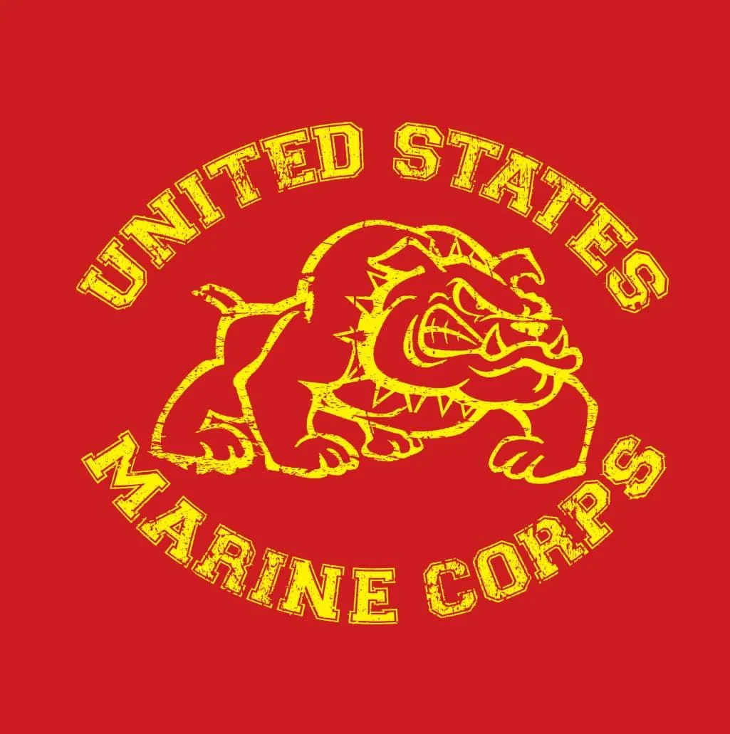 Vintage US Marine Bulldog T-Shirt von Rothco