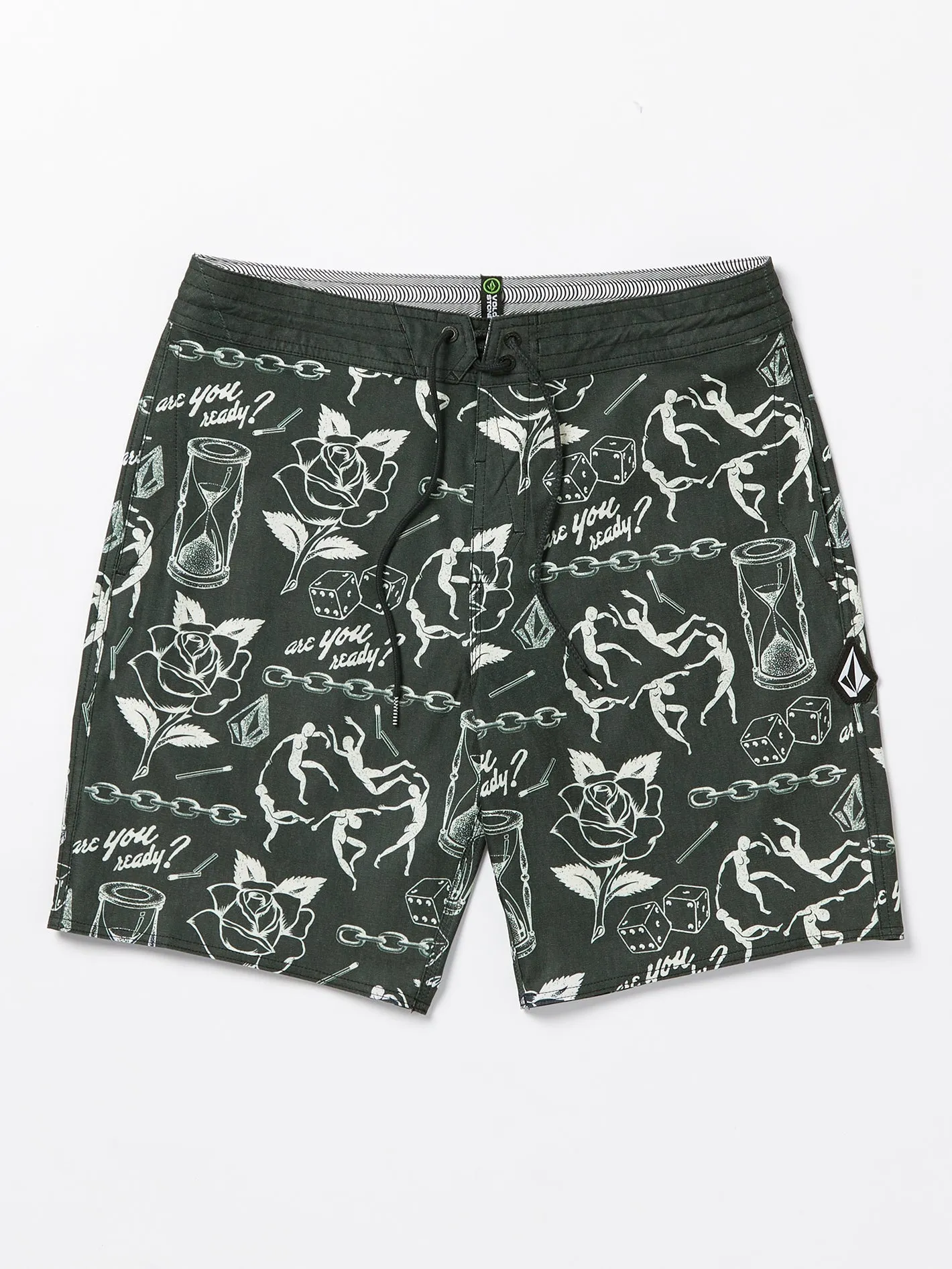 Volcom Medley Stoney Umkehrbare Badehose Stealth Volcom