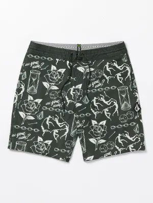 Volcom Medley Stoney Umkehrbare Badehose Stealth Volcom