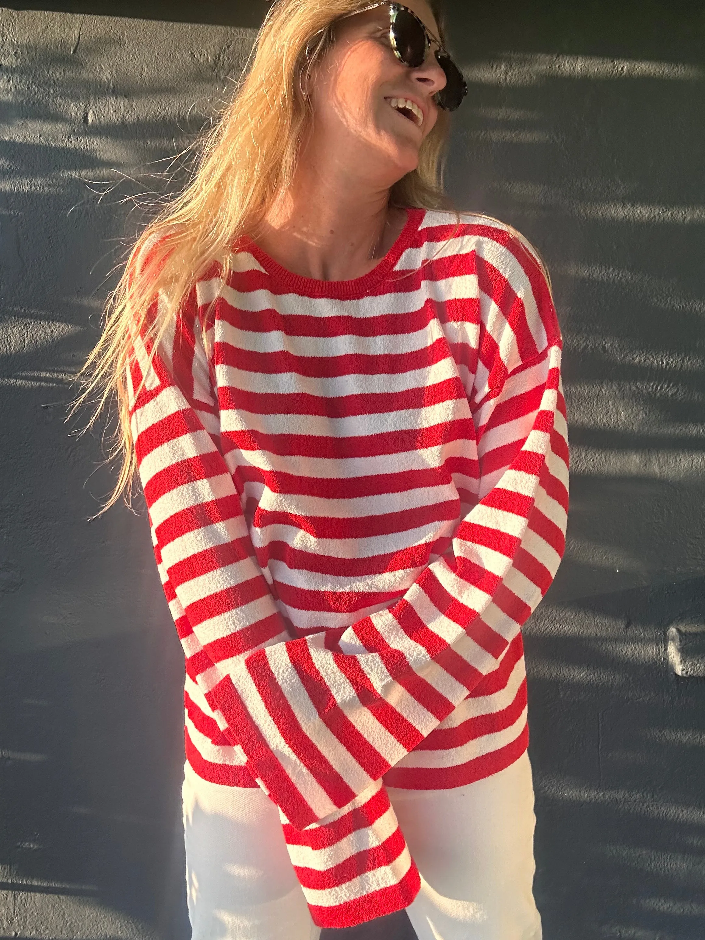 Waldos Gasse gestreifter Pullover