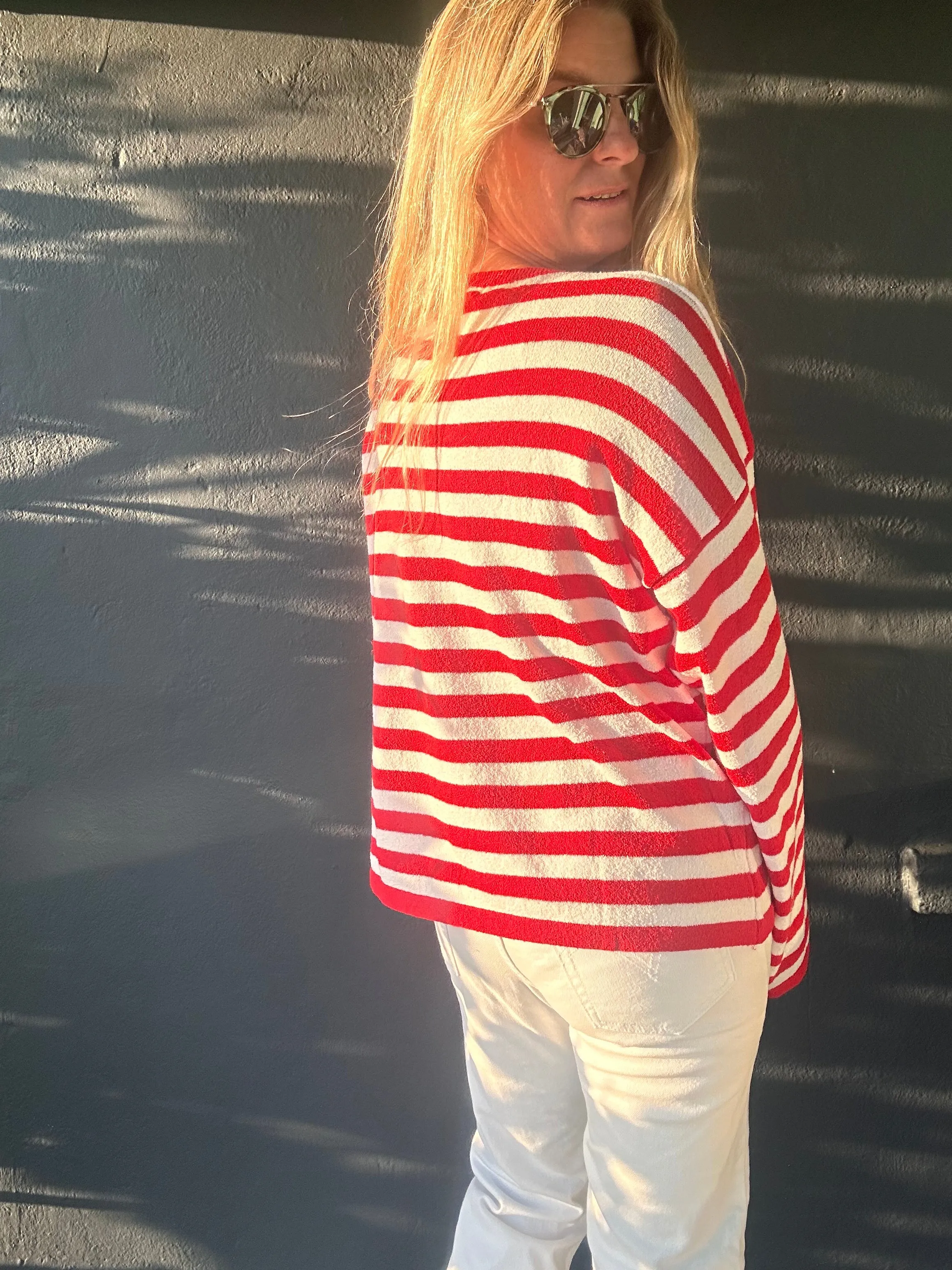 Waldos Gasse gestreifter Pullover