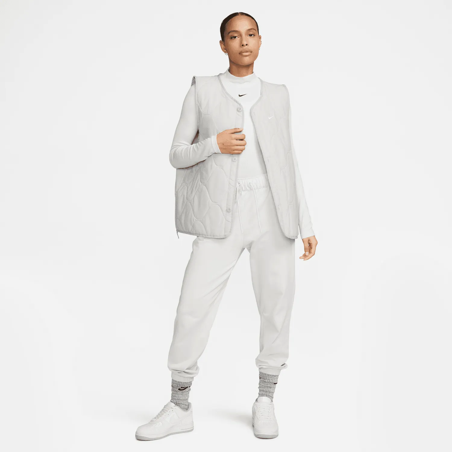 NIKE SPORTSWEAR ESSENTIALS DAMEN MOCK NECK T-SHIRT