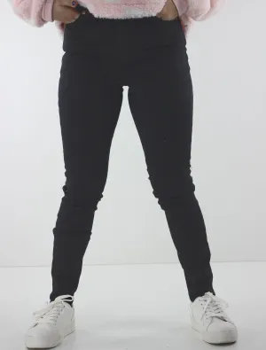 Damen-Jeans, uni, dunkelgrau