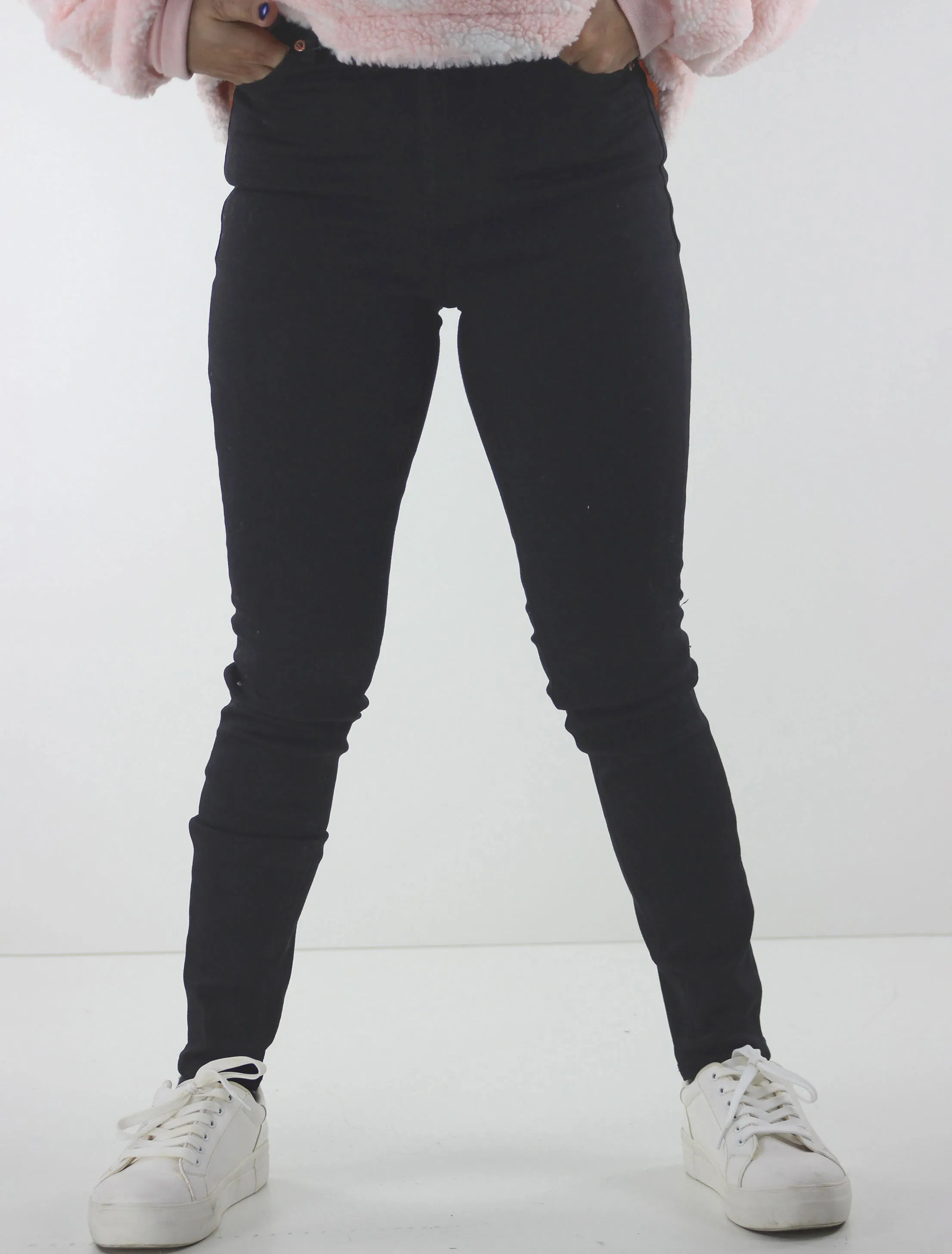 Damen-Jeans, uni, dunkelgrau