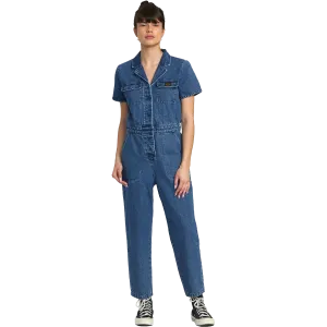 Damen-Overalls aus Denim im Used-Look