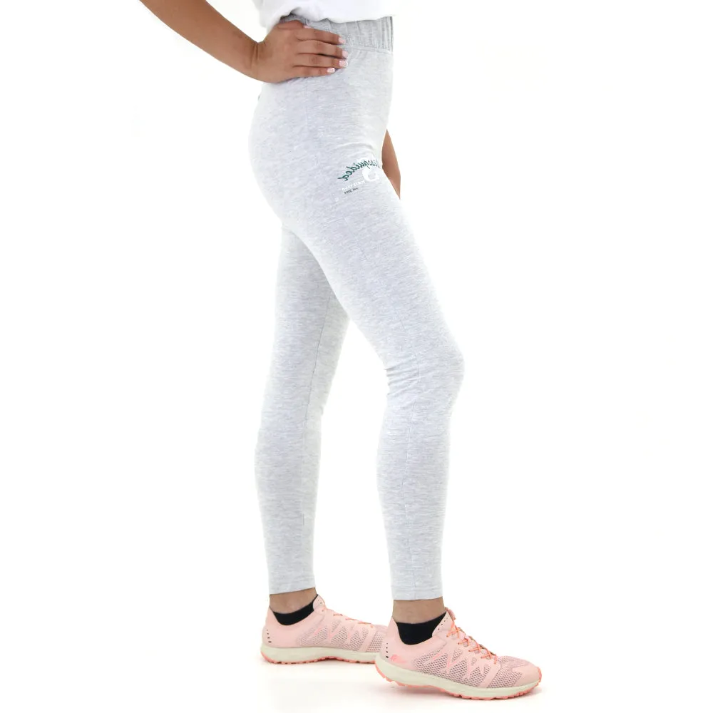 Damen Sport Hose mit Seitenbranddruck, Hellgrau