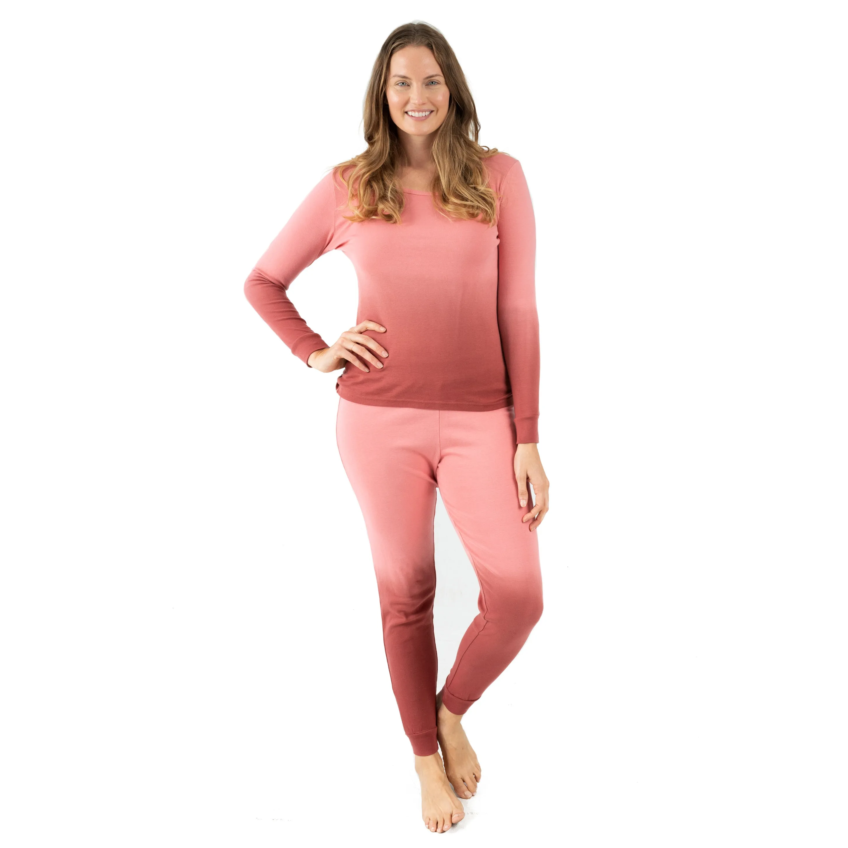 Damen-Zweiteiler Baumwoll-Pyjamas im Tie-Dye-Look