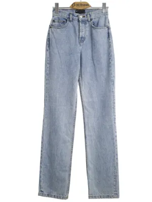Damen-Jeans, gewaschen, hellblau