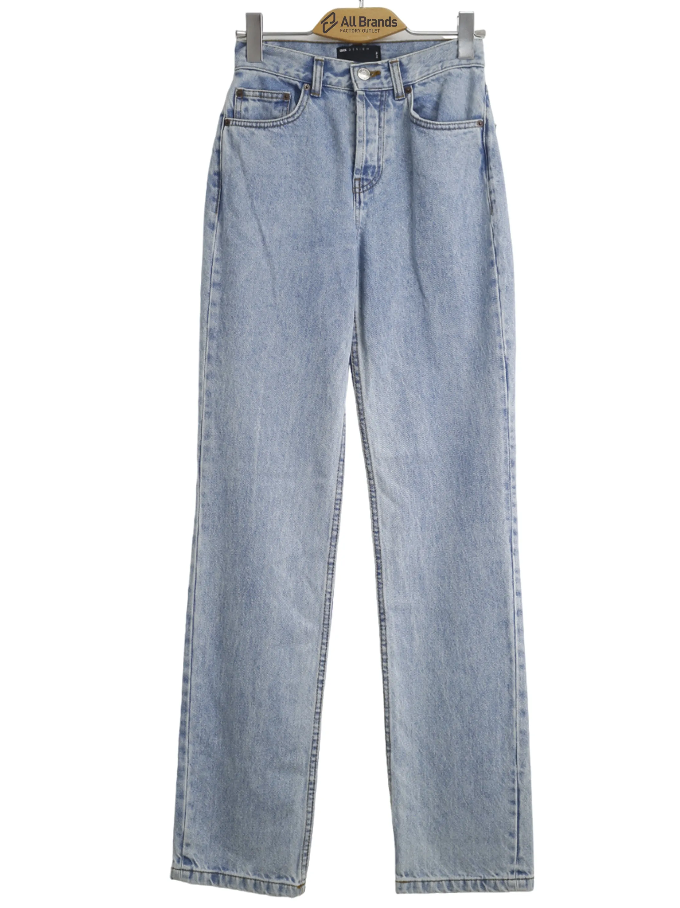 Damen-Jeans, gewaschen, hellblau