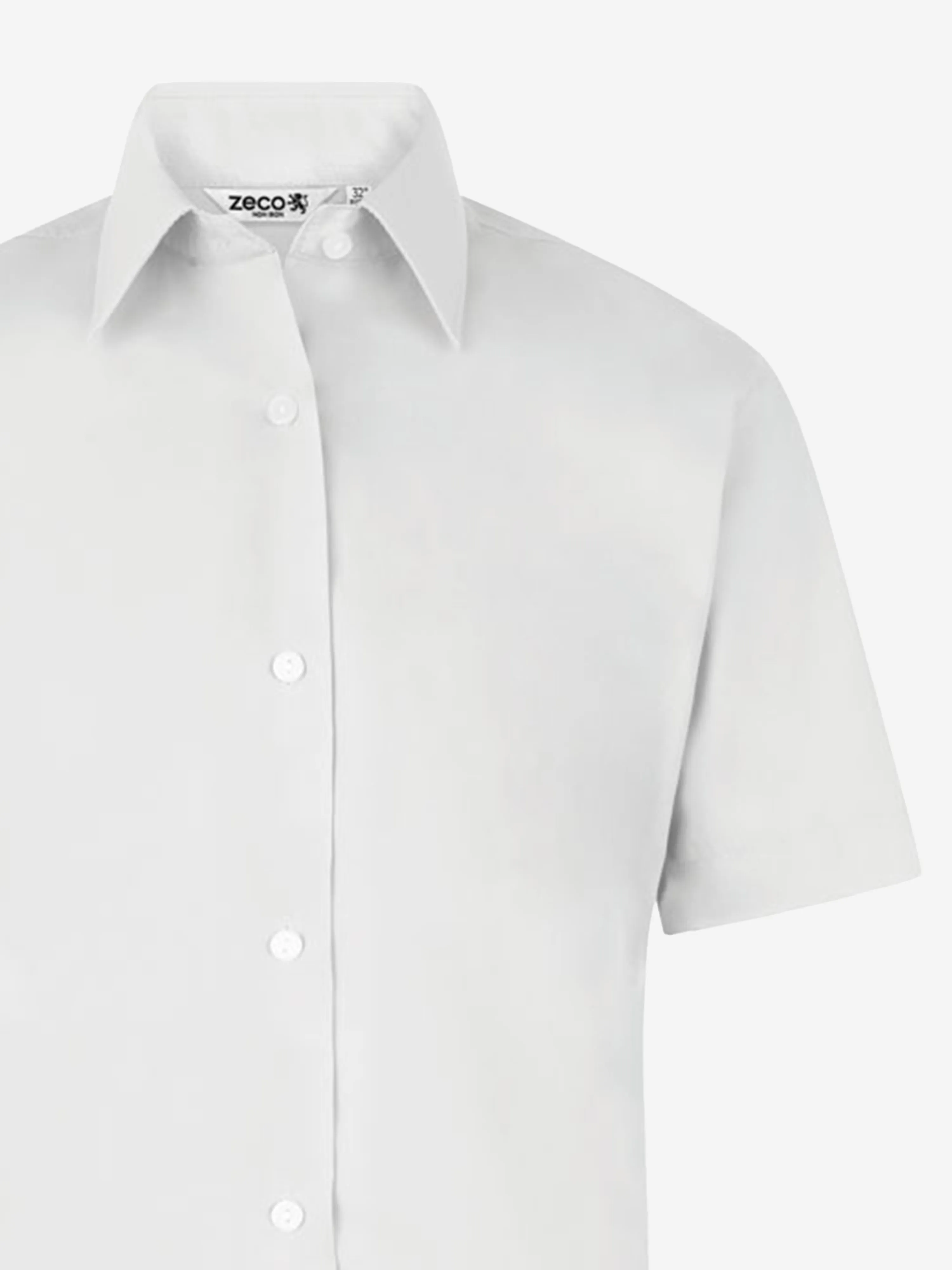 Zeco Mädchen Schulbluse Kurzarm Twin Pack in Weiß