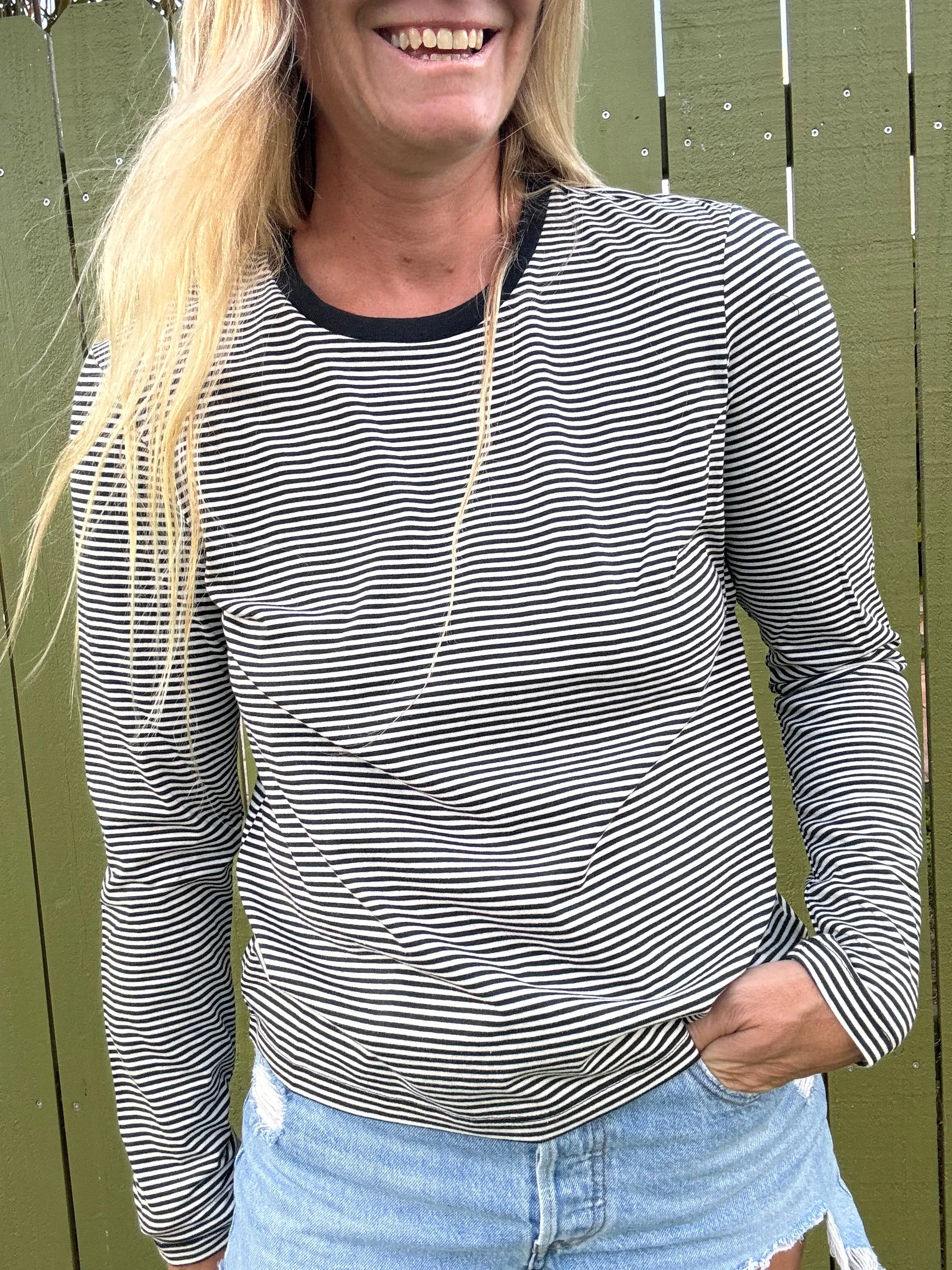 ZSUPPLY Matrosen-Langarmtop - Schwarz