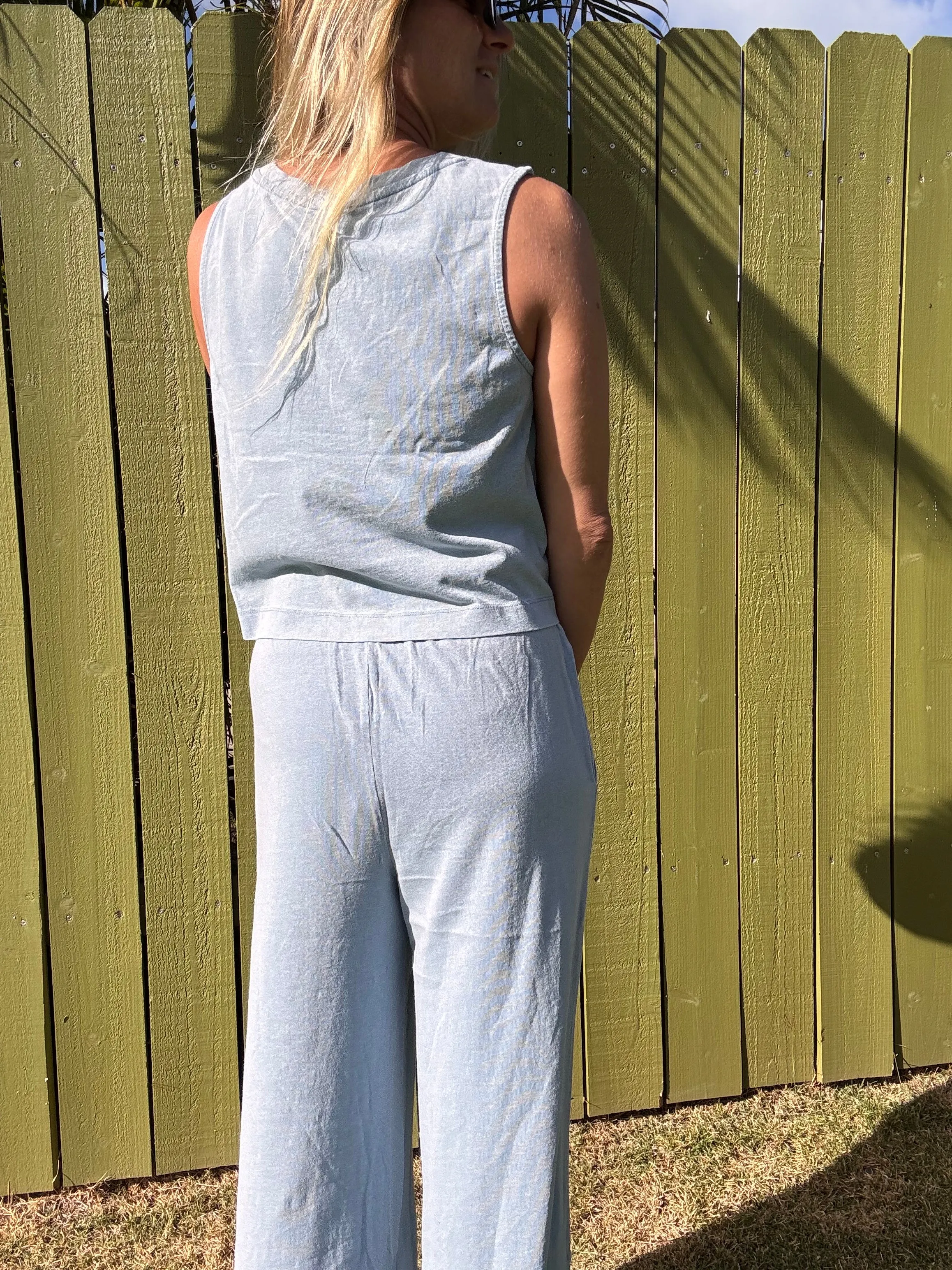 ZSUPPLY Sloane V-Ausschnitt Denim Top - Gewaschener Indigo